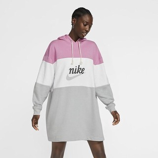 Rochie Nike Sportswear French Terry Dama Albi Gri Deschis Negrii | FCQL-64082